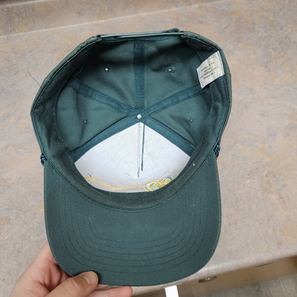 Russell Athletic Dark Green Logo Cap Made In Vancouver Canada 80s 90s - Picture 5 of 5